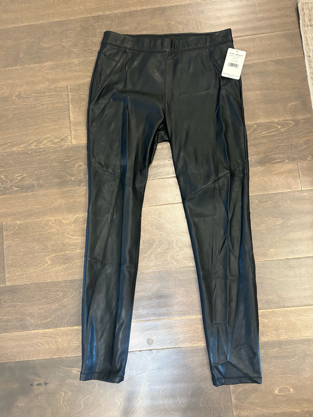 Free People Black Leather Legging Pant